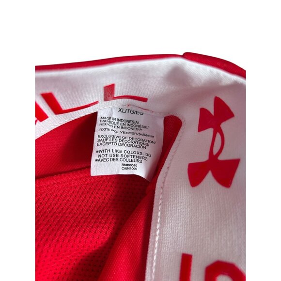 NEW Under Armour Softball Pants Cropped Red Women's Sz XL Stretch High Waist - Picture 4 of 10